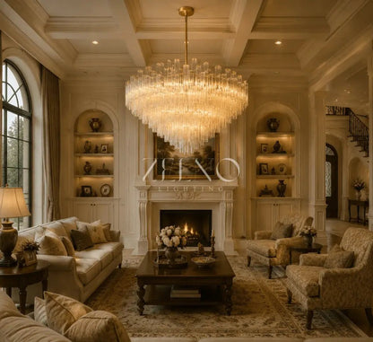 Tronchy Glass Round Chandelier - Zelno