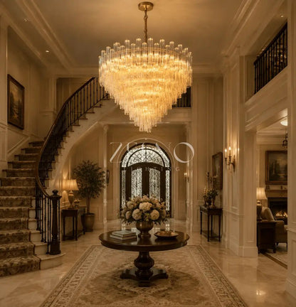 Tronchy Glass Round Chandelier - Zelno