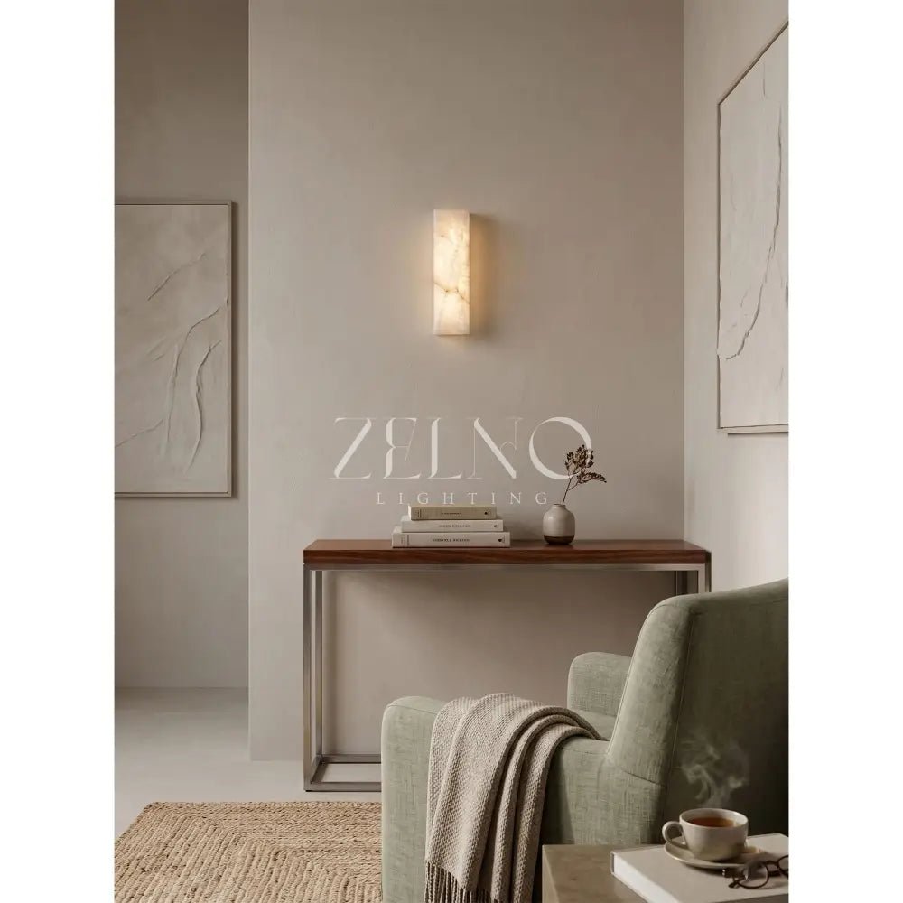 Tropez Alabaster Wall Sconce - Zelno