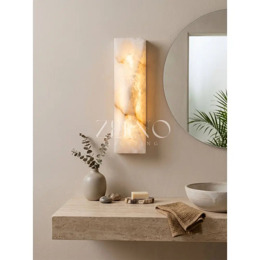 Tropez Alabaster Wall Sconce - Zelno