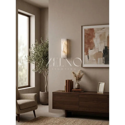 Tropez Alabaster Wall Sconce - Zelno