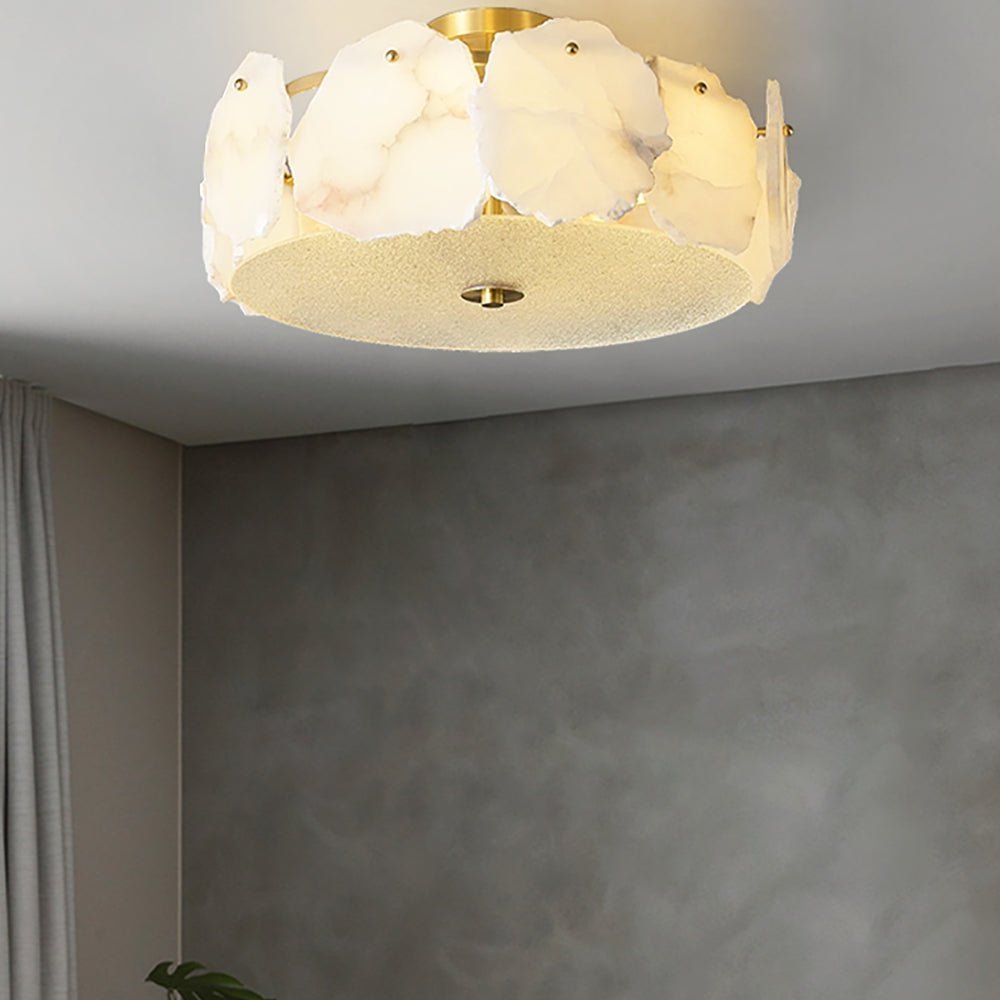 Valeria Alabaster Ceiling Lamp - Zelno Lighting