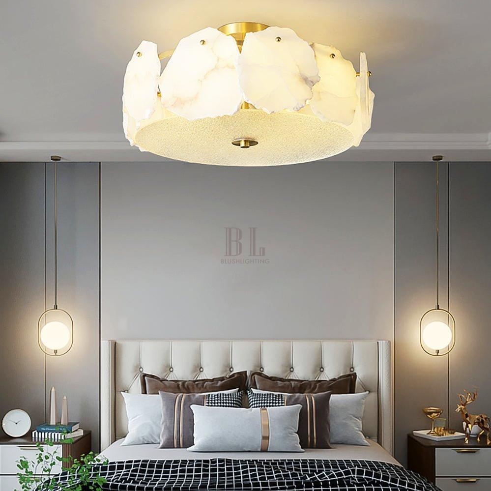 Valeria Alabaster Ceiling Lamp - Zelno Lighting