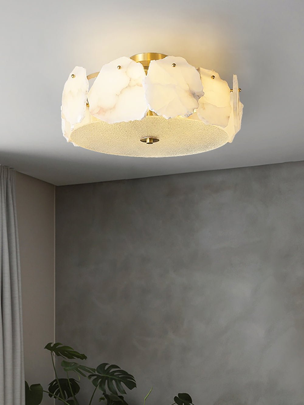 Valeria Alabaster Ceiling Lamp - Zelno Lighting
