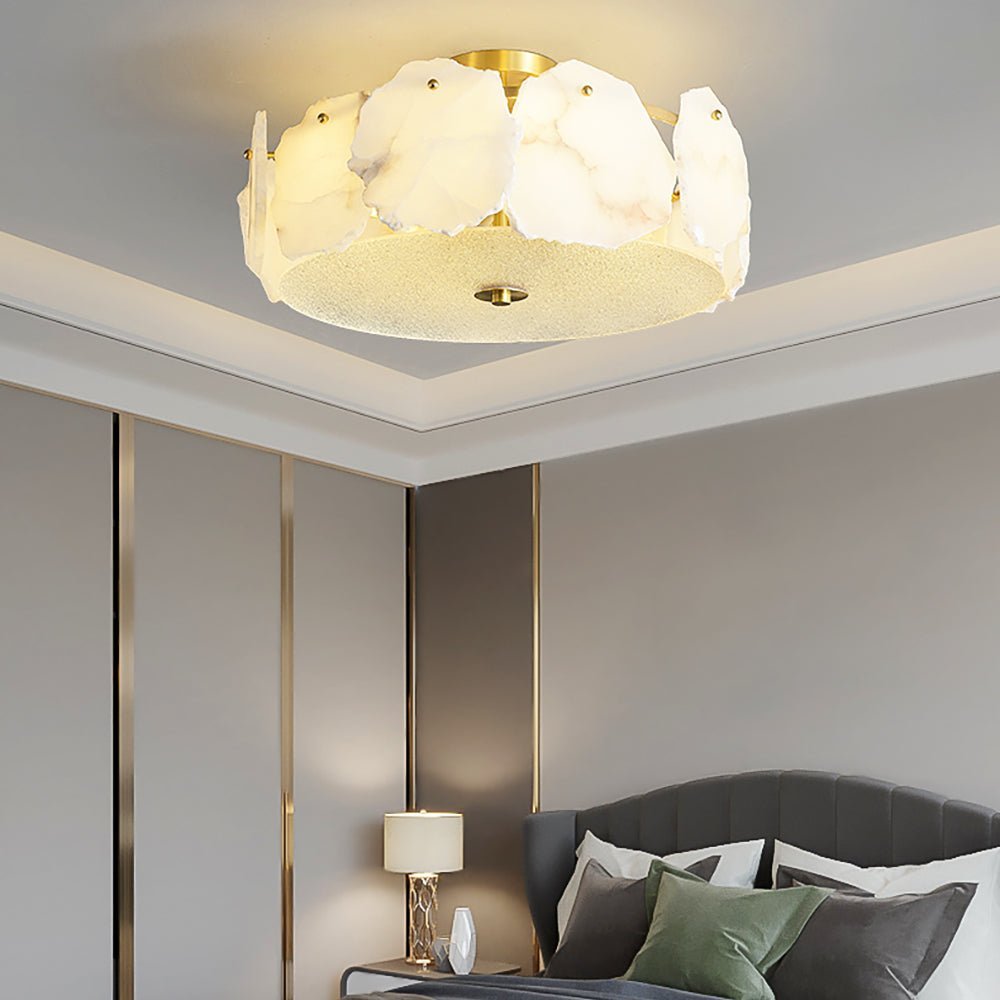 Valeria Alabaster Ceiling Lamp - Zelno Lighting
