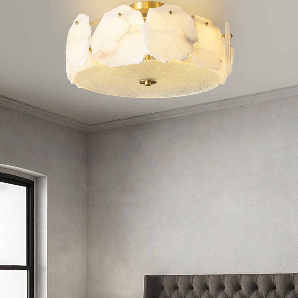 Valeria Alabaster Ceiling Lamp - Zelno Lighting