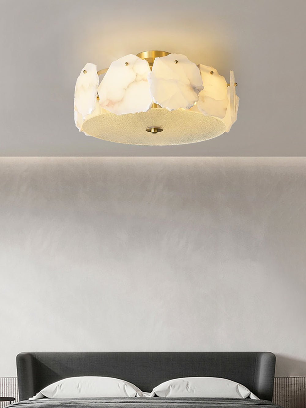 Valeria Alabaster Ceiling Lamp - Zelno Lighting
