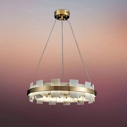 Varnaka Alabaster Chandelier Light - Zelno Lighting