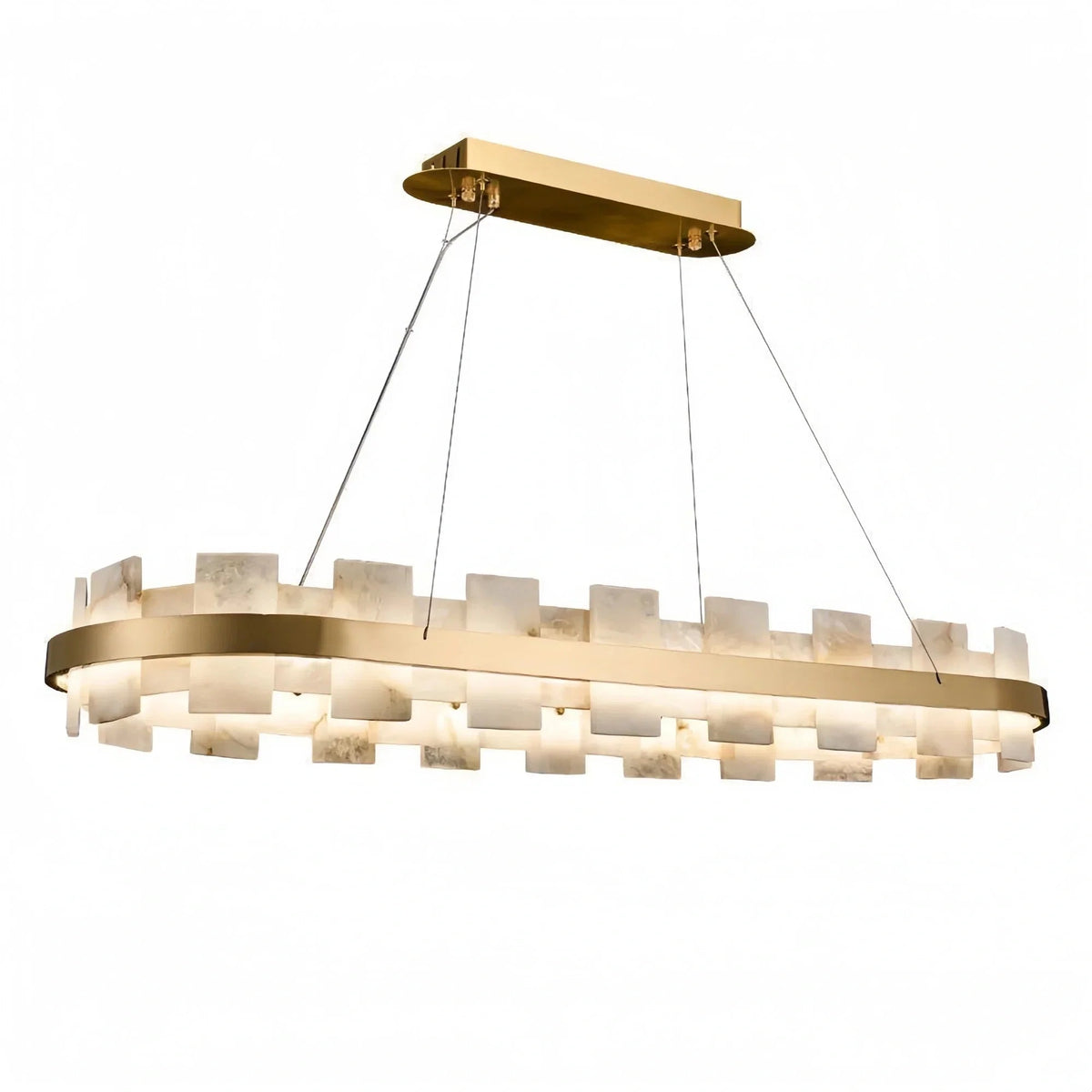 Varnaka Alabaster Chandelier Light - Zelno Lighting