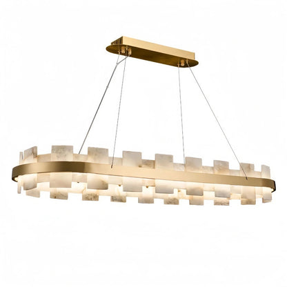 Varnaka Alabaster Chandelier Light - Zelno Lighting