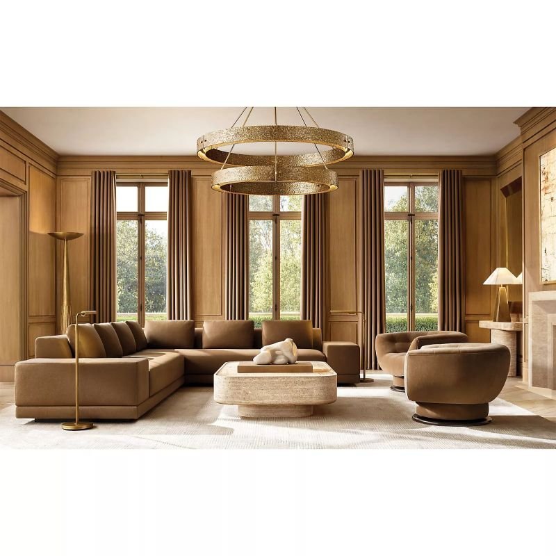 Vilary 2-tier Round Chandelier 60" - Zelno Lighting