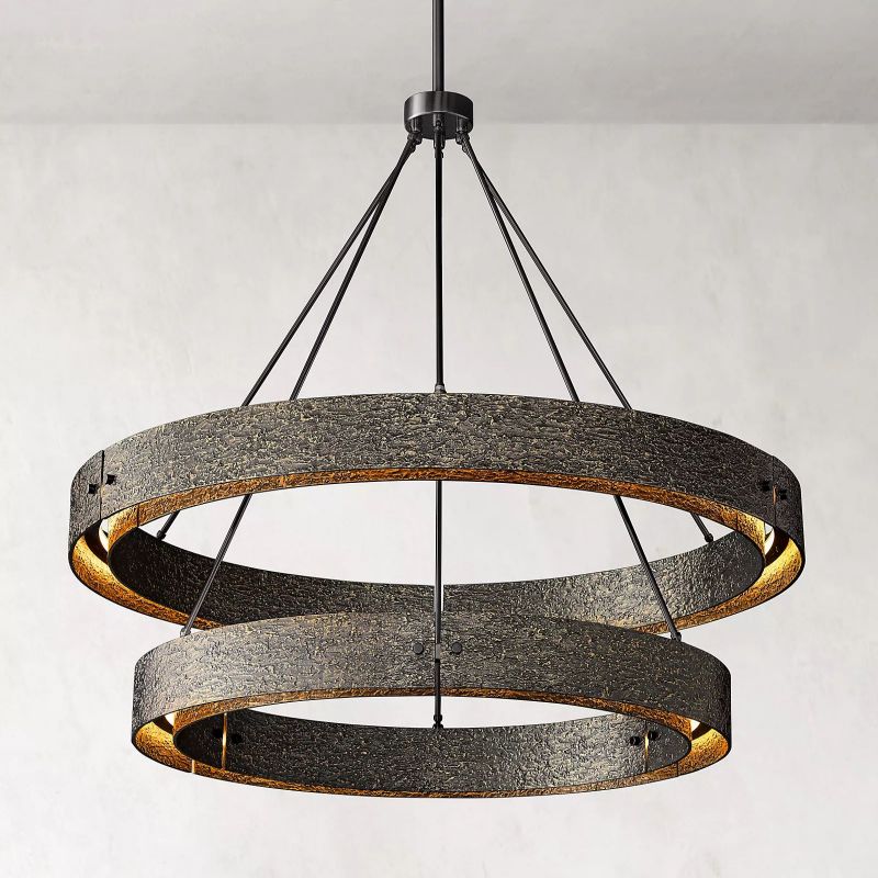 Vilary 2-tier Round Chandelier 60" - Zelno Lighting