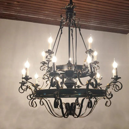 Vintage Iron Simple Candle Art Chandelier - Zelno