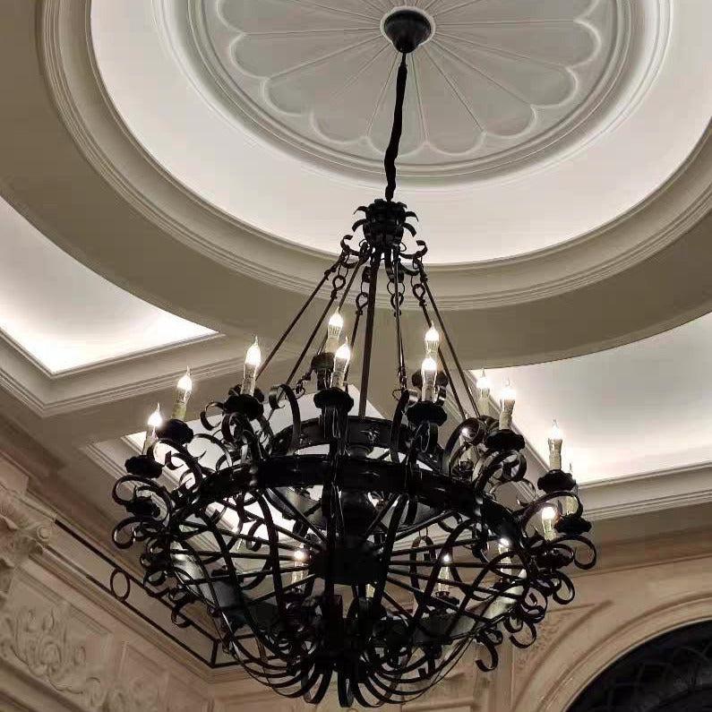 Vintage Iron Simple Candle Art Chandelier - Zelno