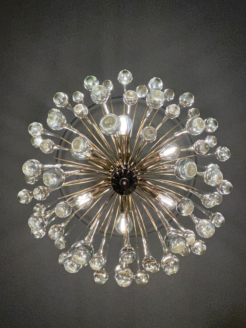 Vintage – Murano chandelier – Teardrop – 68 drops – Clear - Zelno Lighting