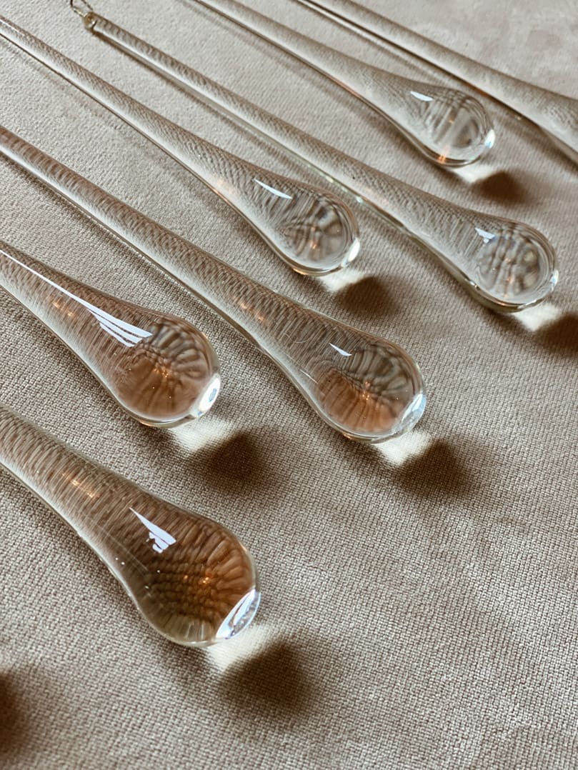 Vintage – Murano chandelier – Teardrop – 68 drops – Clear - Zelno Lighting