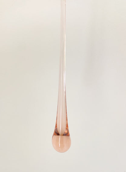 Vintage – Murano Teardrops Chandelier – 70s – Pink prisms - Zelno Lighting