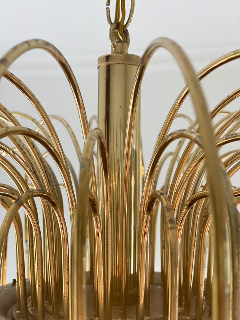 Vintage – Murano Teardrops Chandelier – 70s – Pink prisms - Zelno Lighting