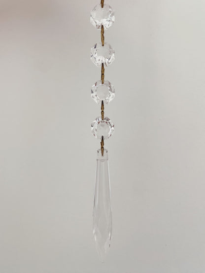Vintage – Murano Teardrops Chandelier – 70s – Pink prisms - Zelno Lighting