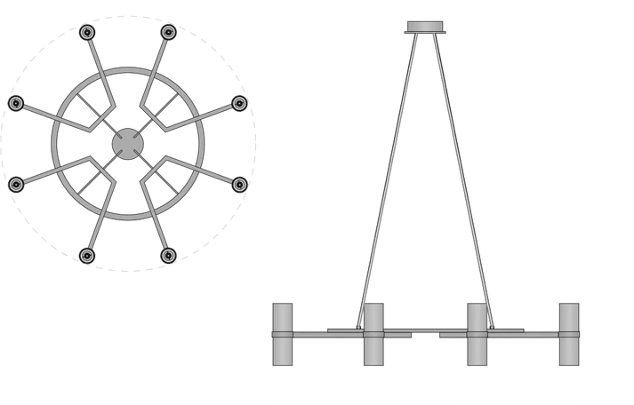 Voltaire Circular Chandelier - Zelno
