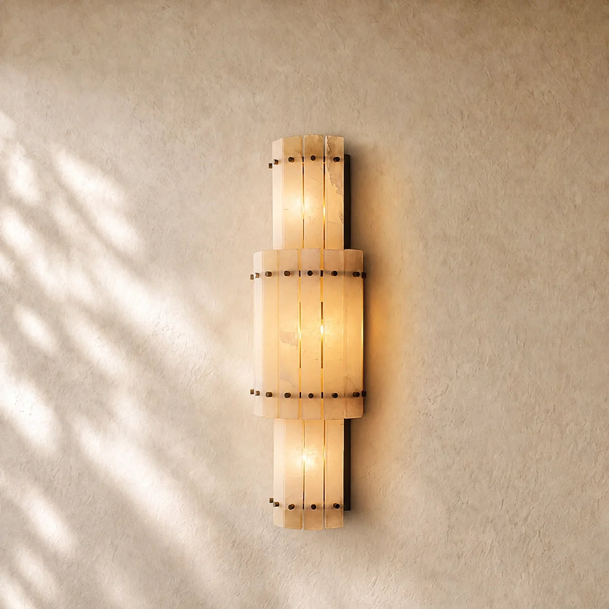 San Marcon Alabaster Grand Round Sconce