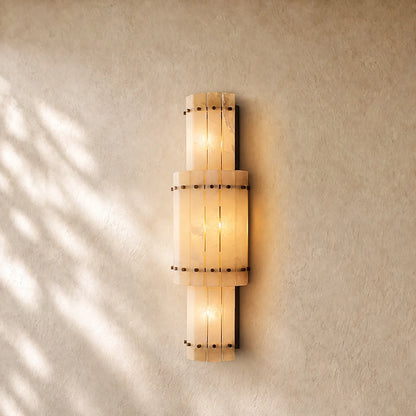 San Marcon Alabaster Grand Round Sconce