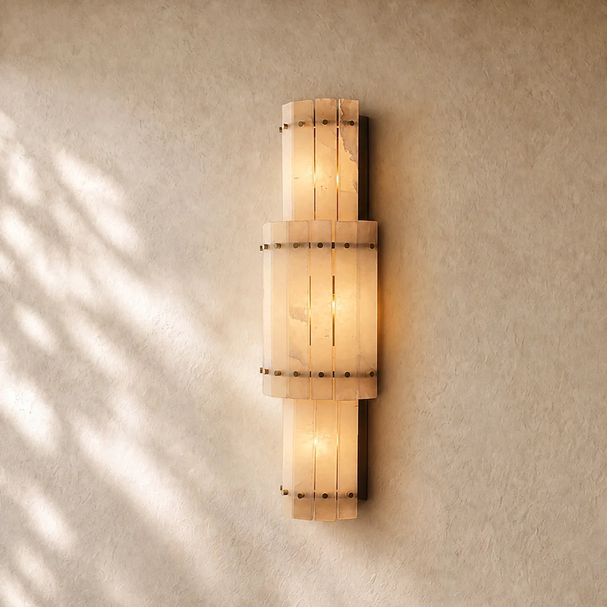 San Marcon Alabaster Grand Round Sconce