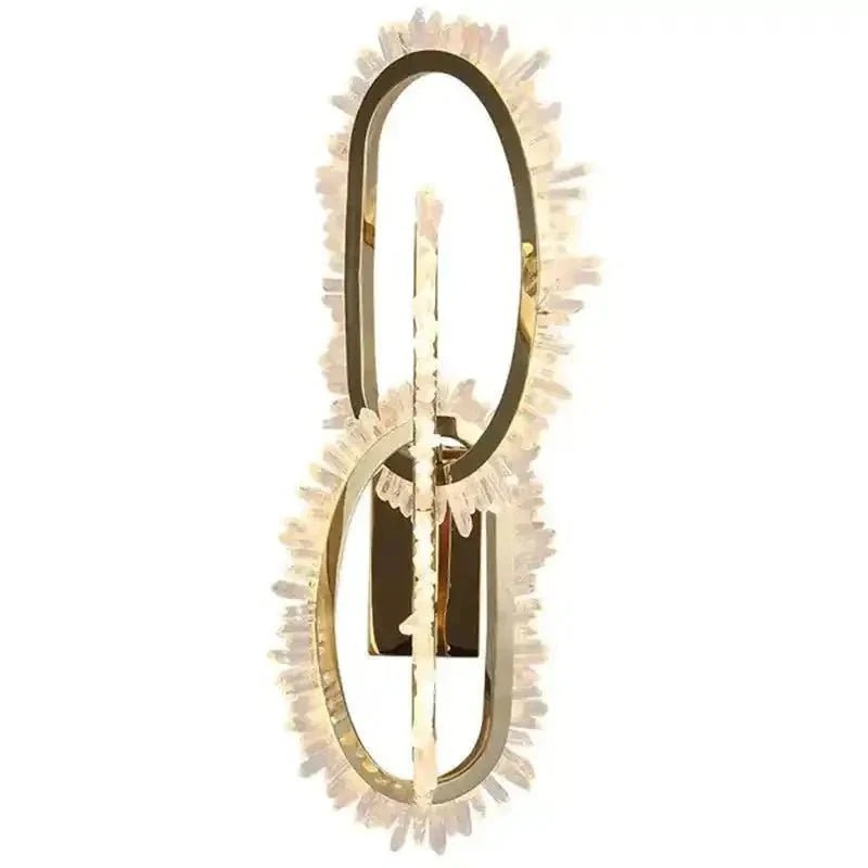 Wesley Modern Rock Crystal Wall Sconce - Zelno Lighting