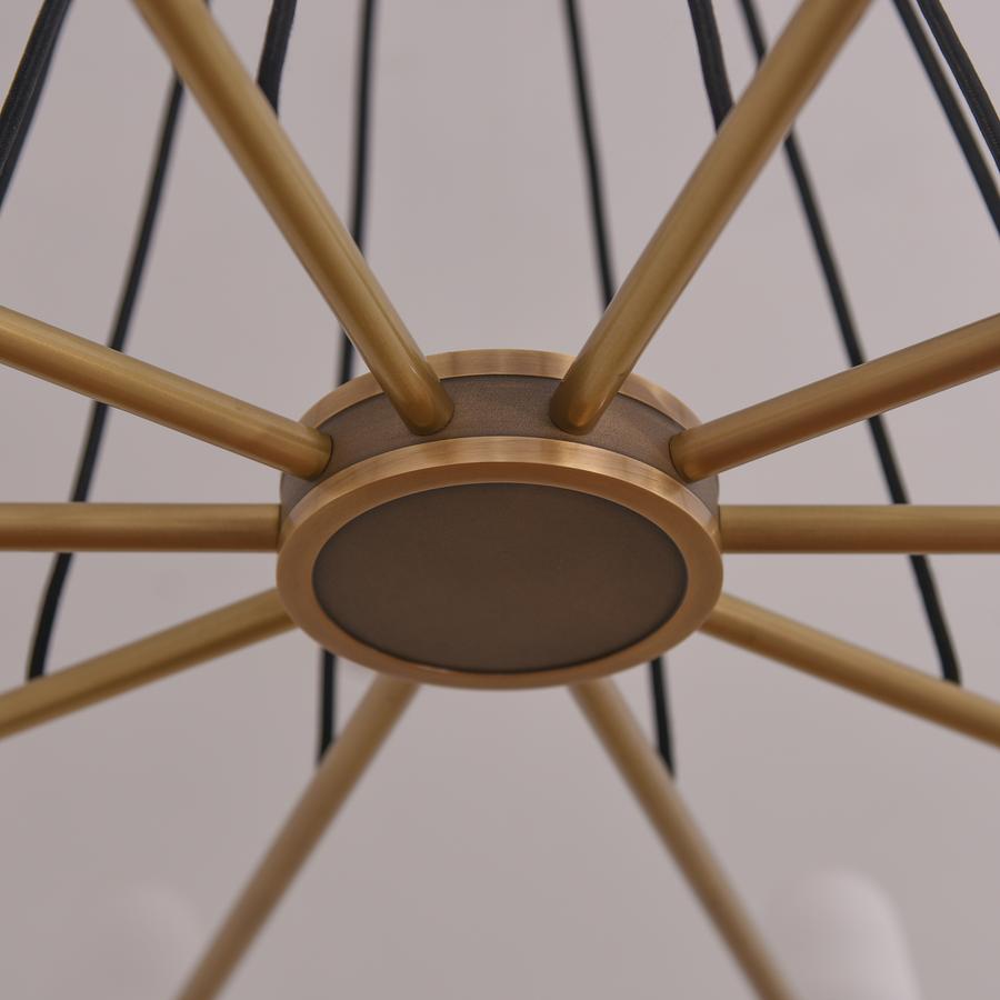 White Ceramics Round Chandelier 44", 10-lights - Zelno Lighting