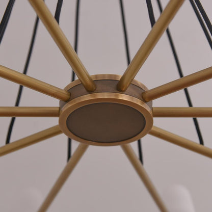 White Ceramics Round Chandelier 44", 10-lights - Zelno Lighting