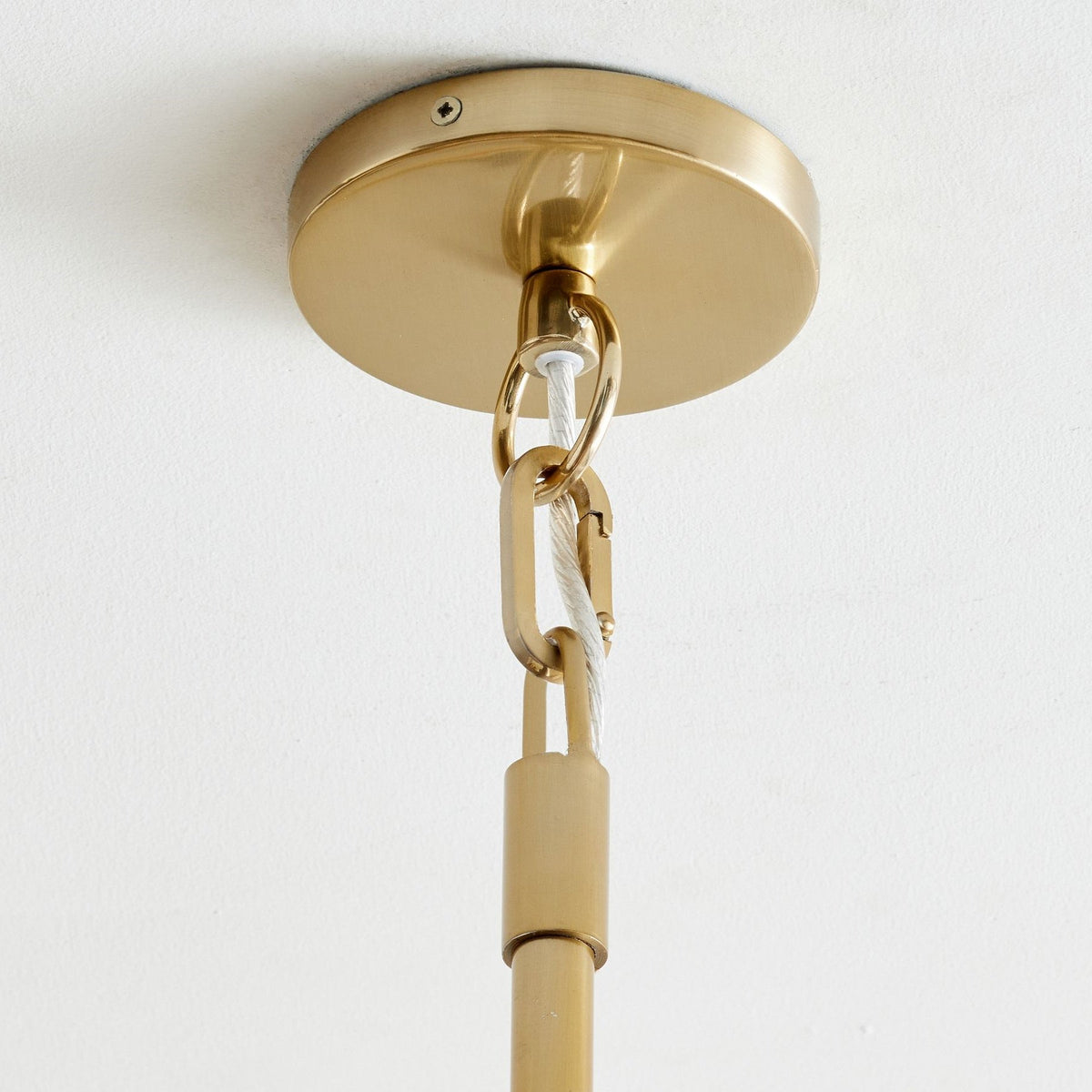 Windham Alabaster One-Tile Round Chandelier - Zelno