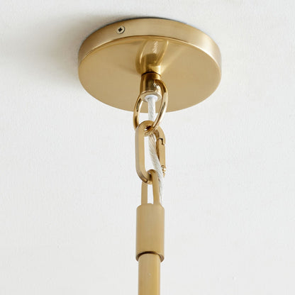 Windham Alabaster One-Tile Round Chandelier - Zelno