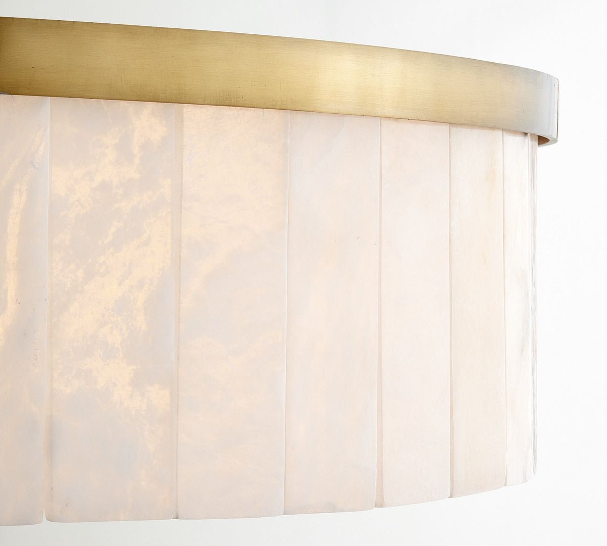 Windham Alabaster One-Tile Round Chandelier - Zelno