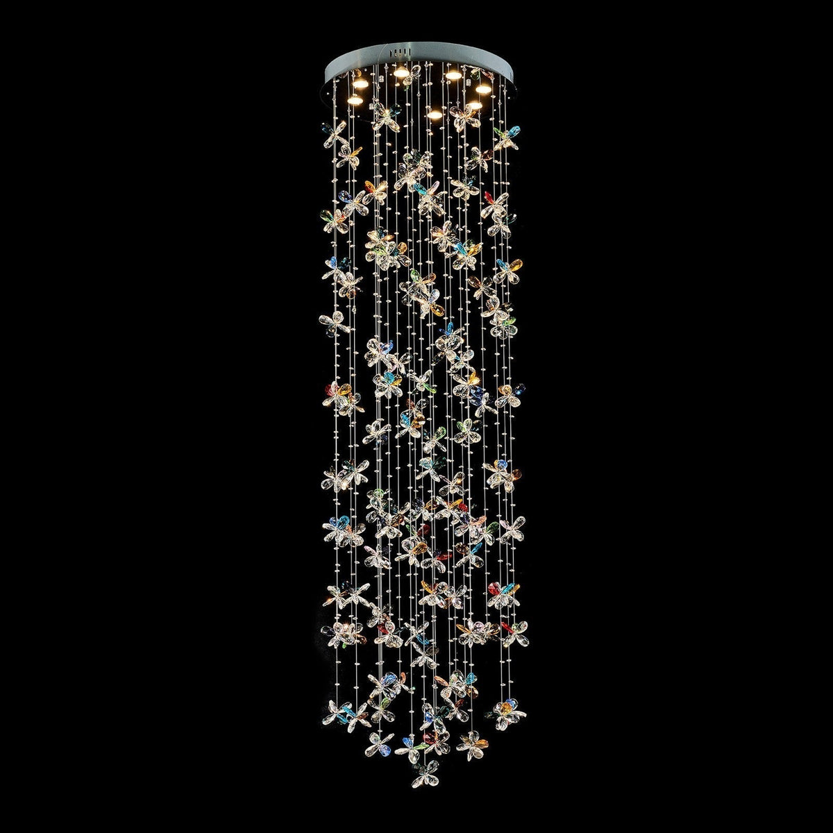 Wings of Color 25 1/2"W Multi-Color K9 Crystals Chandelier - Zelno Lighting