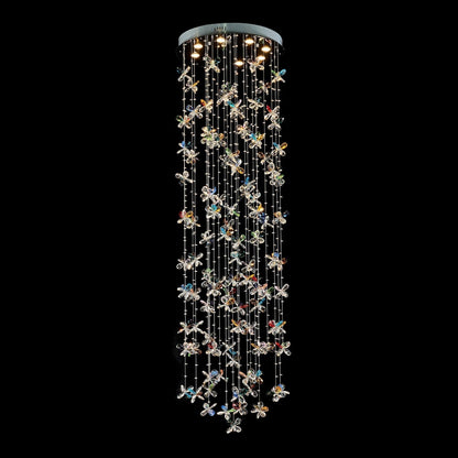 Wings of Color 25 1/2"W Multi-Color K9 Crystals Chandelier - Zelno Lighting