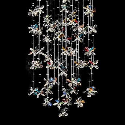 Wings of Color 25 1/2"W Multi-Color K9 Crystals Chandelier - Zelno Lighting