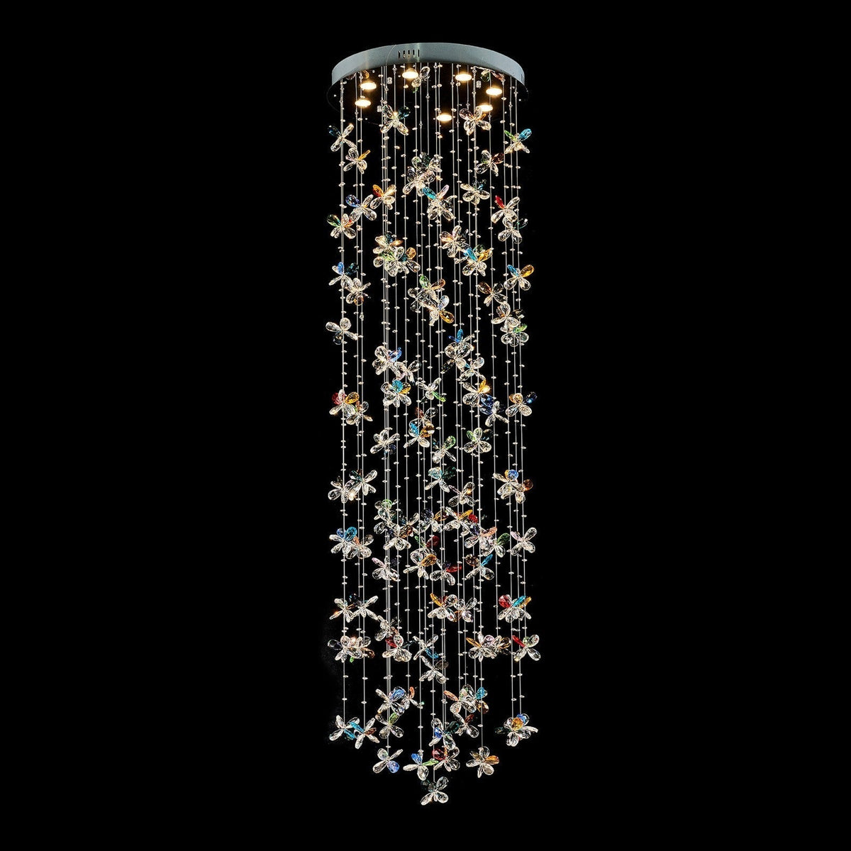 Wings of Color 25 1/2"W Multi-Color K9 Crystals Chandelier - Zelno Lighting