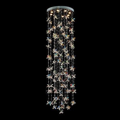 Wings of Color 25 1/2"W Multi-Color K9 Crystals Chandelier - Zelno Lighting
