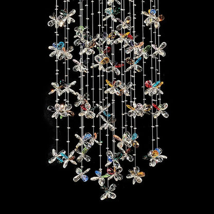 Wings of Color 25 1/2"W Multi-Color K9 Crystals Chandelier - Zelno Lighting