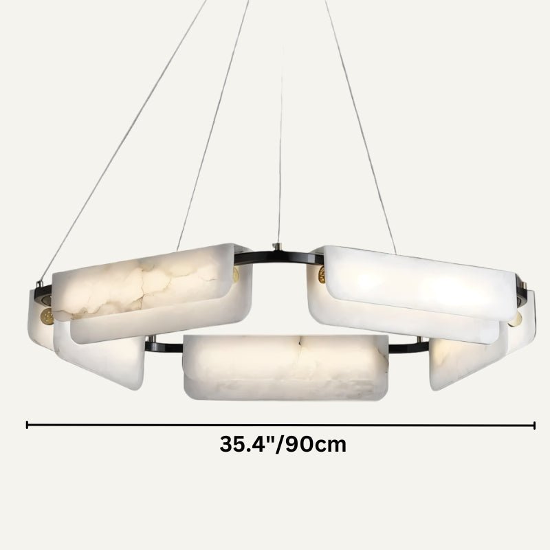 Zazu Alabaster Chandelier - Zelno Lighting