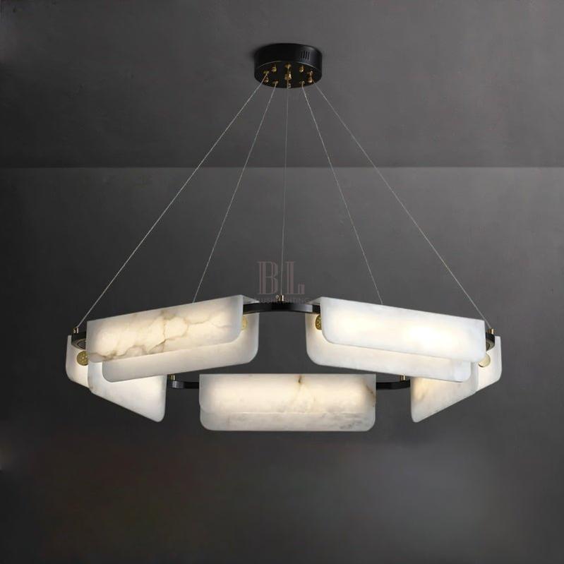 Zazu Alabaster Chandelier - Zelno Lighting