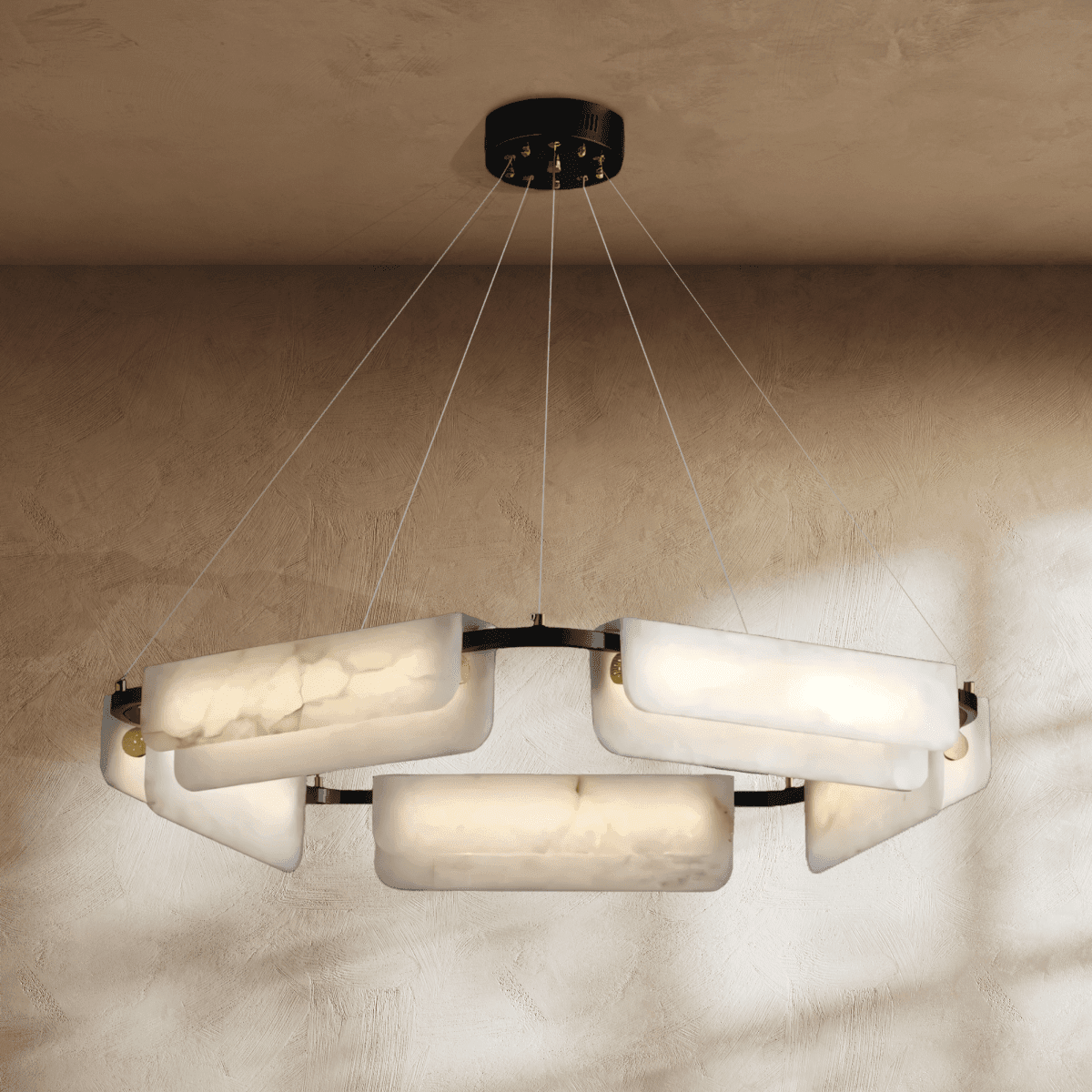 Zazu Alabaster Chandelier - Zelno Lighting