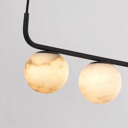 zelnolighting Amaris Alabaster Global Kitchen Island Pendant 5 Lights - Zelno