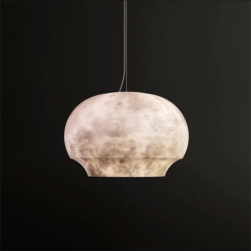 zelnolighting Celina Alabaster Dome Pendant Lighting Fixture, Dining Pendant Light - Zelno