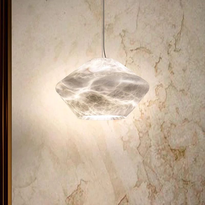 zelnolighting Finlay Alabaster Pendant Light, Kitchen Island Pendant Light - Zelno