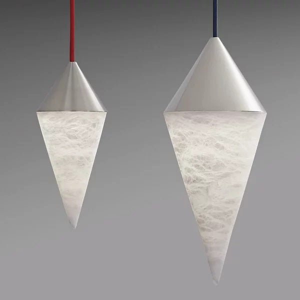 zelnolighting Hannah Alabaster Chandelier, Simple Pendant Light - Zelno