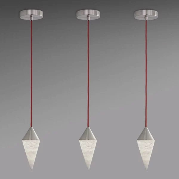 zelnolighting Hannah Alabaster Chandelier, Simple Pendant Light - Zelno