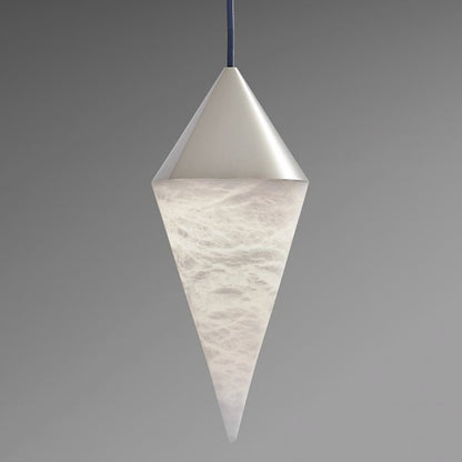 zelnolighting Hannah Alabaster Chandelier, Simple Pendant Light - Zelno