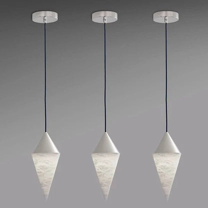 zelnolighting Hannah Alabaster Chandelier, Simple Pendant Light - Zelno