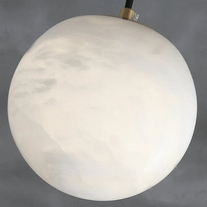 zelnolighting Hansa Alabaster Ball Pendant Light, Island Mini Pendant Light - Zelno